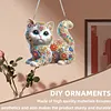 Diamond Painting Acrylic Double-side Cat Pendant Hanging Gem