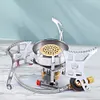 Camping Gas Stove Windproof Gas Burner Folding Furnace For Cooking Hiking Picnic