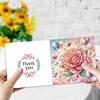 (US Local)6Pcs Love Rose DIY Diamond Painting Greeting Card 5D Drill Painting Card Kit