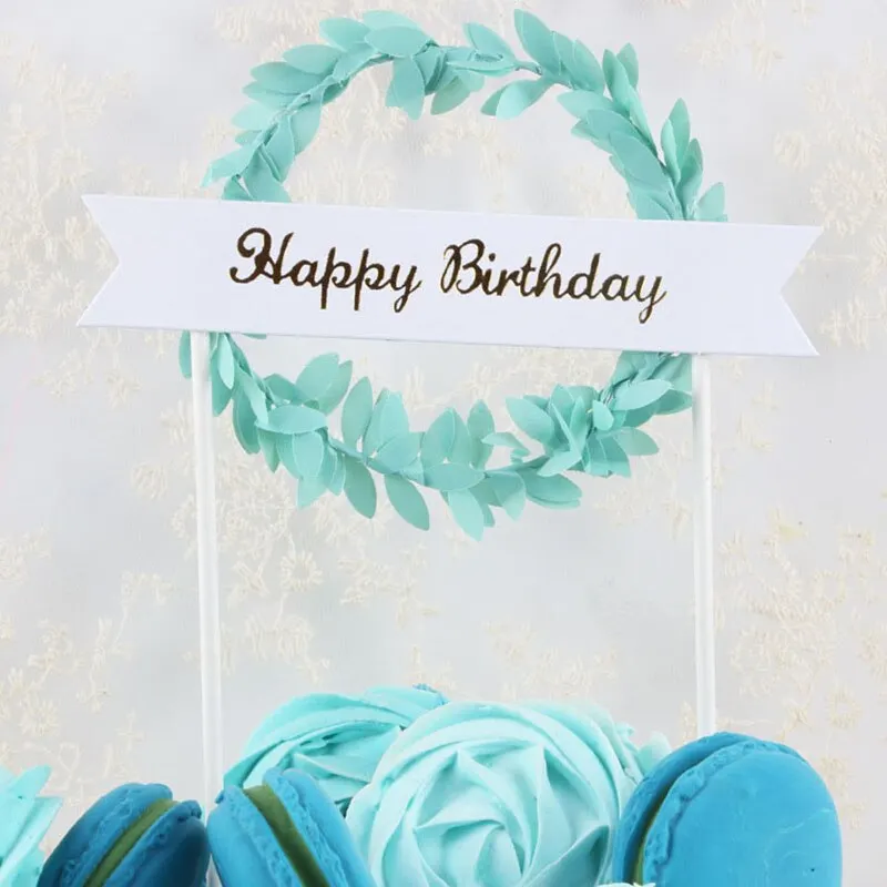 INS Style Cake Topper Happy birthday sweet love Wedding Cake Decorations Birthday Cake Cupcake Topper birthday party supplies