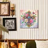 (Pre-Framed)Flower Cross-Special Shape Diamond Painting Kit(29x29cm)