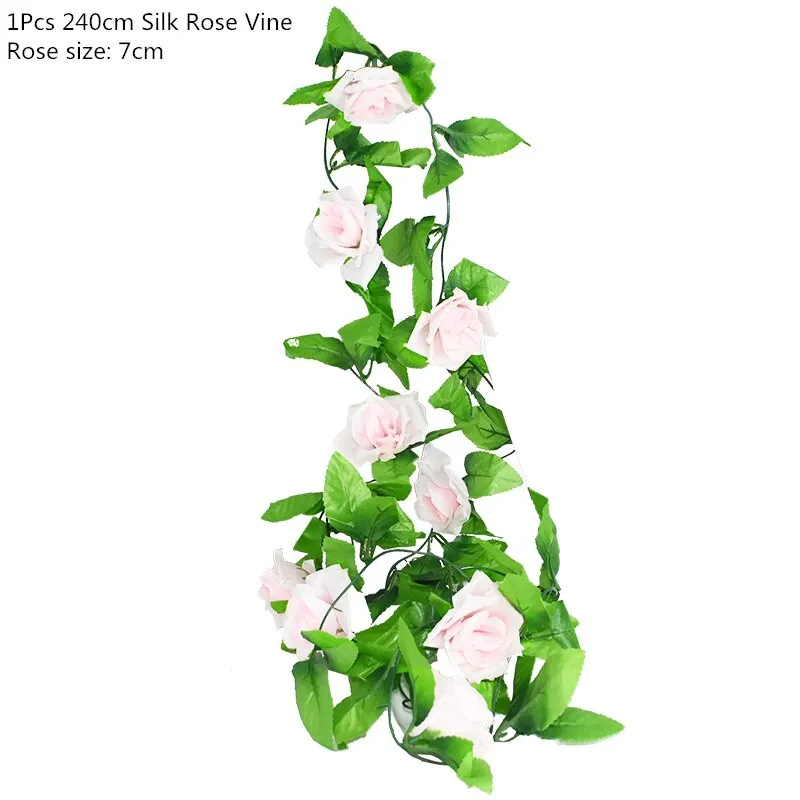 Artificial Green Eucalyptus Leaves Garland Fake Vines Rattan Artificial Plants Ivy Wreath for Wedding Party Home Wall Decoration