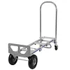 [US Local Warehouse] Convertible Hand Truck Alloy Fold Handcart Swivel Caster Tow Cart Cargo Trolley Convertible Hand Truck Dolly Cart With Wheels for Delivery Driver/Mover