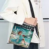 Diamond Painting Beach Lady Crossbody Bag Ethnic Style Handbag with Adjustable Strap