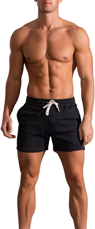 Viisendy Pro Men's 3 Inch Running Shorts Gym Training Bodybuilding Shorts Breathable Cotton Sports Shorts