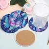8pcs/set DIY Diamond Painting Coasters Kits Acrylic Full Drill Coaster(Purple Butterfly)