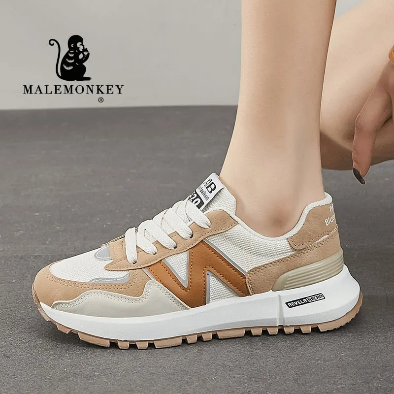Casual Shoes Women 2022 High Quality Fashion Lace Up Walk Shoes Comfort Sole Ladies Sneakers Zapatillas Mujer Spring Handmade