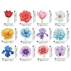 12Pcs DIY Flower Diamond Painting Keychain(Double-Sided)