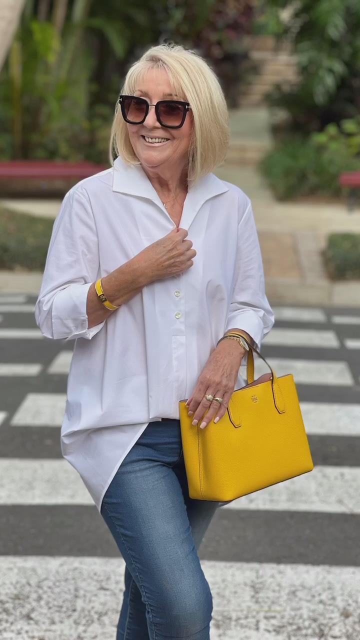 Lapel 3/4 Sleeve Shirt Top