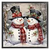 (Stamped/Counted) Christmas Snowman-11CT Cross Stitch 45*45cm
