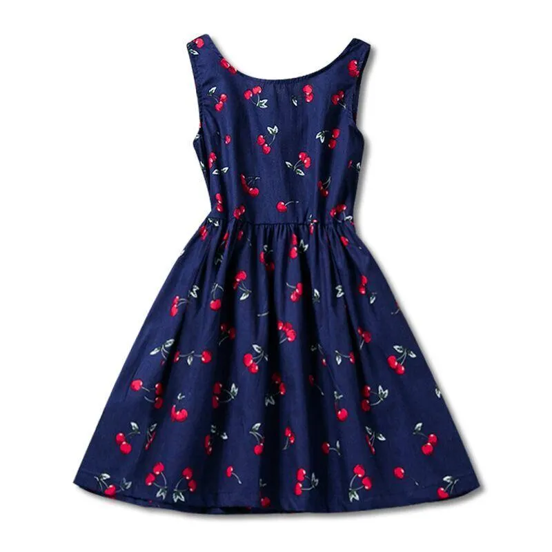 2021 Spring Girls Dress Brand New Arrival Kids Pastel Rainbow Cotton Ankle-length Princess Dress Up for Girls Casual Clothing