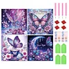 (US Local)4Pack Butterfly-Special Shaped Diamond Painting Kit(30x30cm)