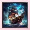 Sea Sailing Boat - 11CT Stamped Cross Stitch 40*40cm/15.75*15.75in