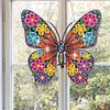 DIY Acrylic 5D DIY Diamond Painting Dots Pendant with Crystal Special Shape Rhinestone Diamond Art Window Hanging Ornament Single-Sided Drill 9.25x9.25inch for Home Garden Wall Door Decor