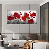 (US Local)Poppy 5D DIY Full Drill Round Big Size Diamond Painting Kit Home Wall Room Decor 100x50cm
