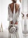 Solid Color Split-Joint Puff Sleeves Bohemian Maxi Dress