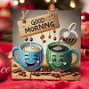 12 PCS Coffee Afternoon Tea - 5D DIY Greeting Card