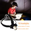 LED Headlight Telescope Zoomable Rechargeable Headlamp Torch w/ Battery