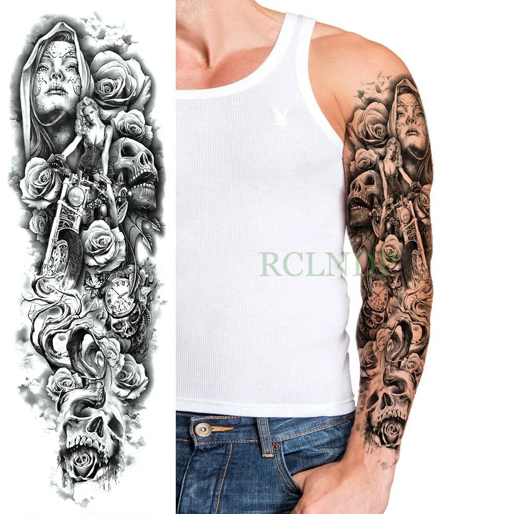 Waterproof Temporary Tattoo Sticker dragon Chinese style full arm fake tatto flash tatoo big size sleeve tato for men women