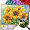 Cross Stitch Full Embroidery Beads Printed 11CT Sunflower(65x50cm)