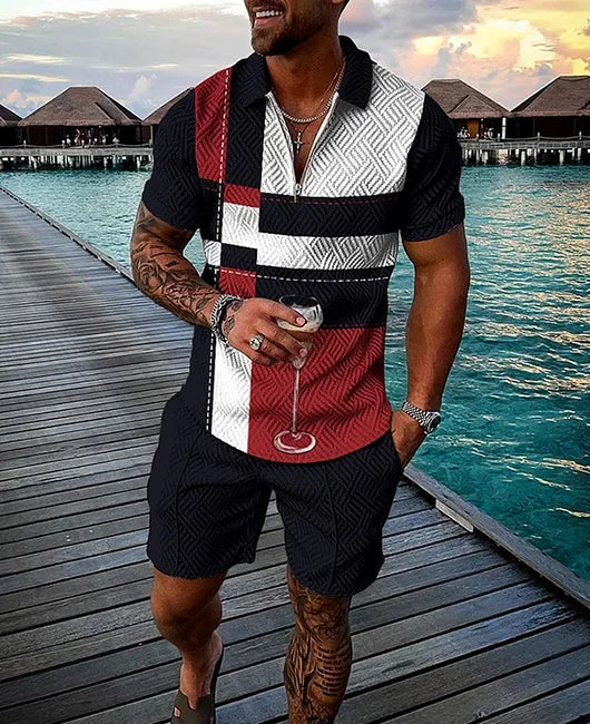 Men's Casual Polo Suit