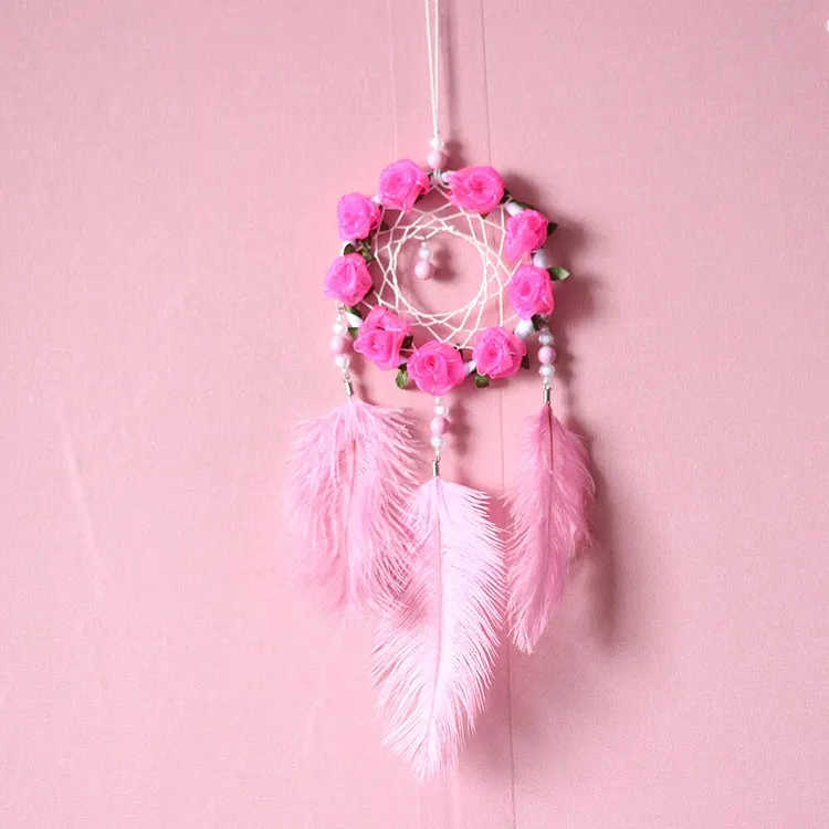 Pink Floral Dream Catcher