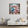 Happy Old Lady - 11CT Stamped Cross Stitch - 45*45cm