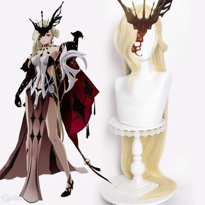 Genshin Toys La Signora Golden Cosplay Wig 