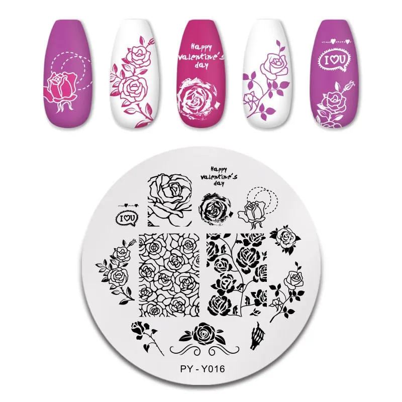 PICT YOU Nail Stamping Plates Marble Texture Animal Flower Snake Christmas Theme Image 12*6cm Template Mold Nail Art Stencil-Nail Inspo