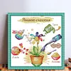 >SALE<Partial Embroidery Cotton Thread 14CT Counted Happiness Cross Stitch 44x44cm