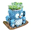 Swing Owl Resin Hanging Planter Cute Creative Vase Gift for Women Mother Teacher