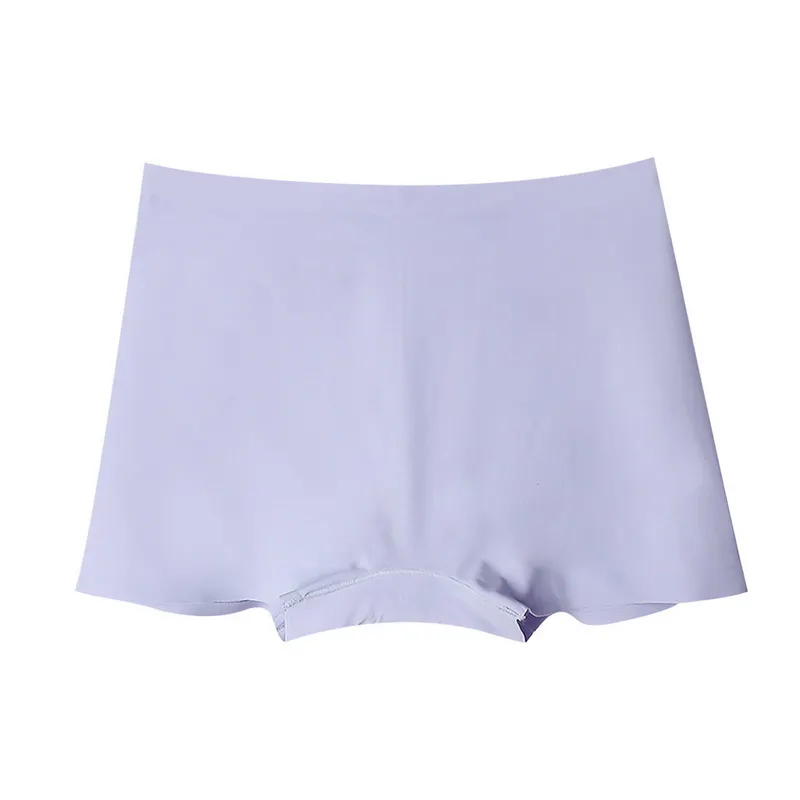 Billionm Women's Seamless Shorts Safety Pants High Waist Large Size Ice Silk Boxer Panties Anti Friction Skirt Shorts