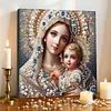 (30x30cm)DIY Virgin Mary Framed Handmade Pearl Painting Art Craft Kit Living Home Decor