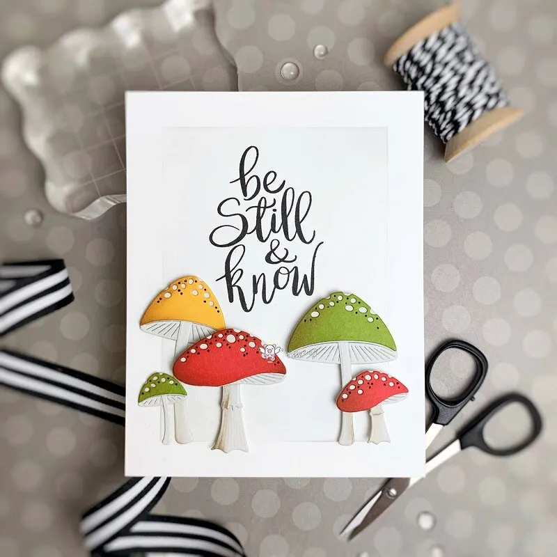 Piggy Craft metal cutting dies cut die mold Mushroom decoration Scrapbook paper craft knife mould blade punch stencils dies