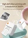 Mini Printer BT Portable Thermal Printer Label Maker for Notes Photos Labels