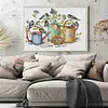 Bird And Kettle - 14CT Stamped Cross Stitch 34*26cm/13.39*10.24in