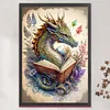 (Big Size) Dragon Reading Book - 11CT Stamped Cross Stitch 40*60cm/15.75*23.62in