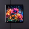 >SALE<5D DIY Full Round Drill Diamond Painting Luminous Flowers Kit Home Decor 30x30cm