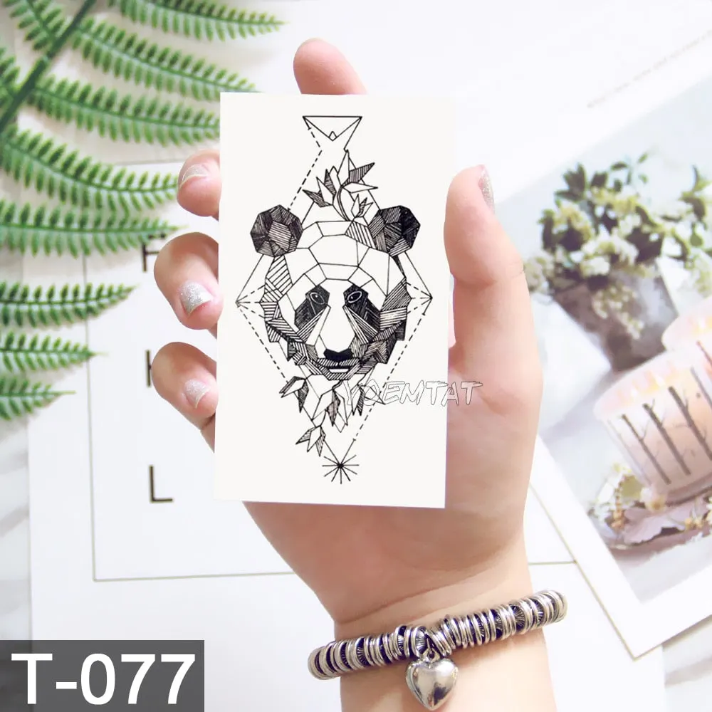 Waterproof Temporary Tattoo Sticker Cute Watercolor Cartoon Design Children Lamp Water Transfer Tatto Marine Man Girl Fake Tatoo