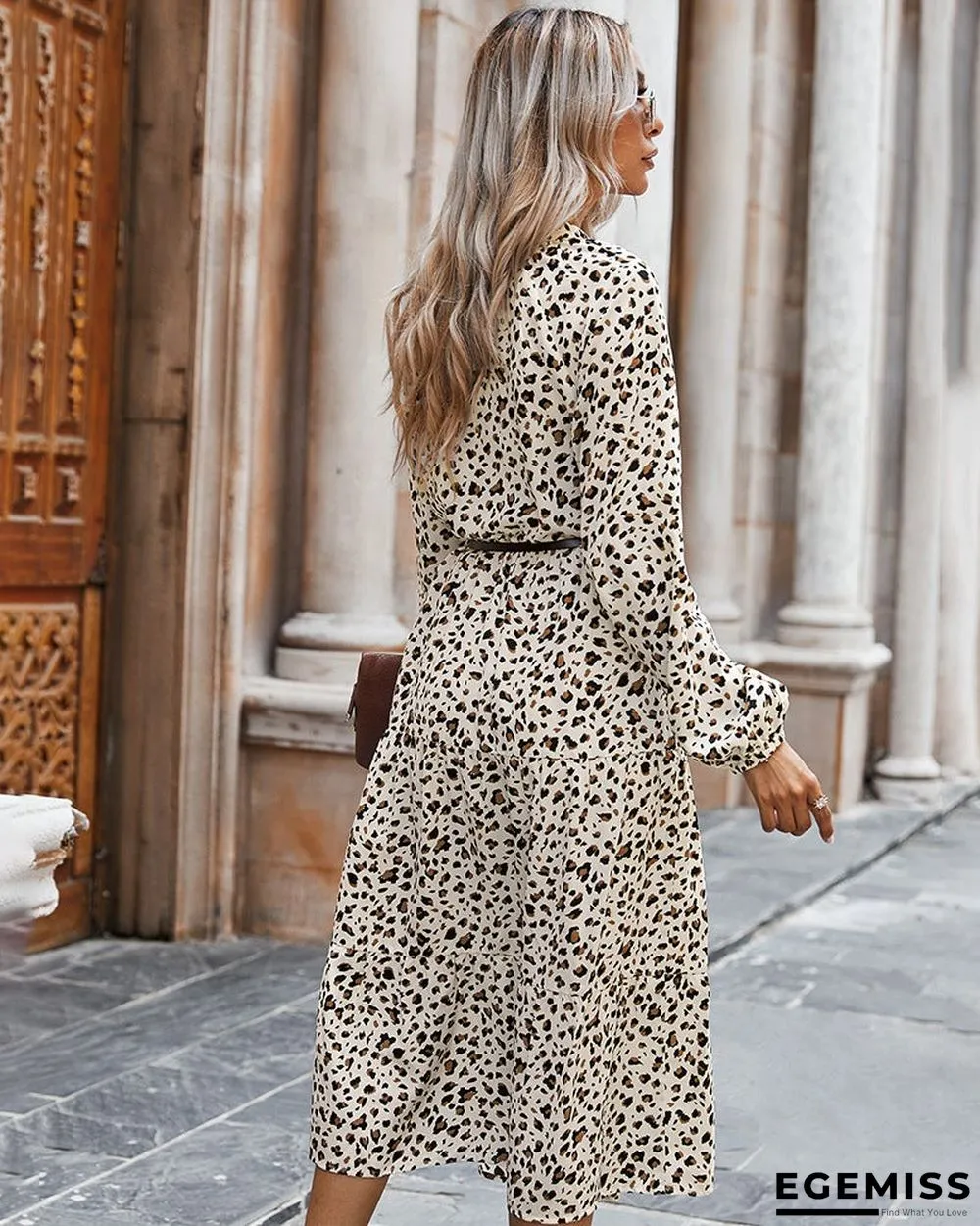 European and American Women's Leopard Print Dress Women | EGEMISS