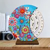 Blooming Flowers Diamond Painting Unique Wooden Rotating Calendar for Home