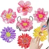 6pcs DIY Anti Slip Flower Coasters Stackable Creative for Tabletop Protection