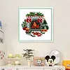 Christmas Fireplace-11CT Stamped Cross Stitch 20*20cm/7.87*7.87in