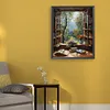 (US Local)Paint By Numbers Kit On Canvas DIY Oil Art Window Picture Home Art Decor40x50cm