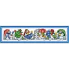 (Winter) (Big Size) 14CT Snowman Umbrella - Stamped Cross Stitch 68*16cm/26.77*6.3in(Brand)