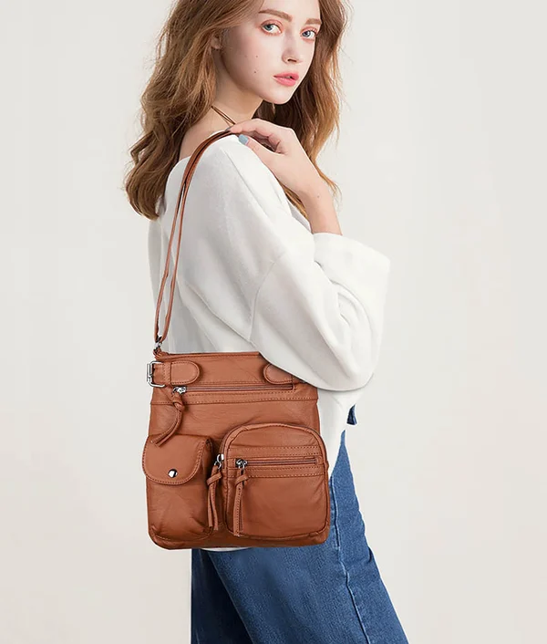 👜Hot-sale💥Multi-Pocket Crossbody Bag Soft Shoulder Purse Bag