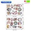 2PCS Gem Art DIY Craft Kit Diamond Painting Sticker (Christmas Creatures)