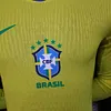 Joyfball 2025 Long Sleeve Player Version Brazil Home Soccer Jersey（The player version jersey is a bit tight, please pay attention to the size selection）