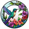 (Multi-Style)Flower Animal Glass Painting-Paint by Numbers Acrylic Painting 40*40CM