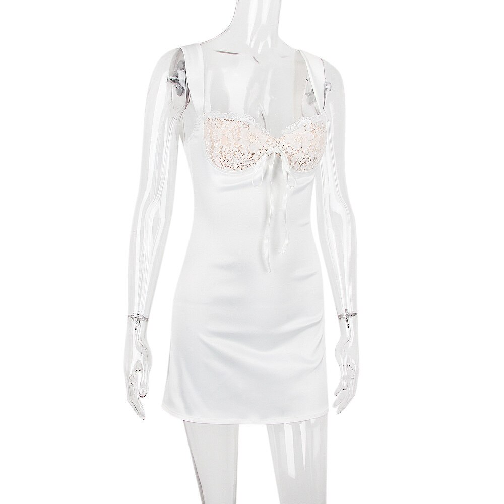 Mozision Stretchy Satin Lace Sexy Mini Dress For Women New White Zipper Backless Short Tank Dress Ladies Club Party Dress 15 Mozision Stretchy Satin Lace Sexy Mini Dress For Women New White Zipper Backless Short Tank Dress Ladies Club Party Dress